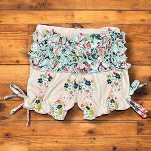 SweetHoney 18M Pink Floral Ruffle Bloomers Diaper Cover Bow Leg Openings